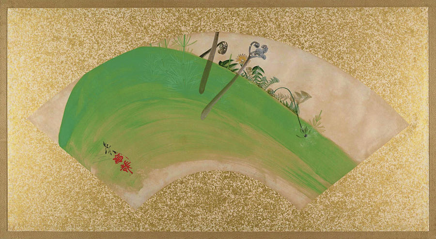 Shibata Zeshin Painting - Flowers On Grass - Digital Remastered Edition by Shibata Zeshin Shibata Zeshin Painting - Flowers On Grass - Digital Remastered Edition by Shibata Zeshin