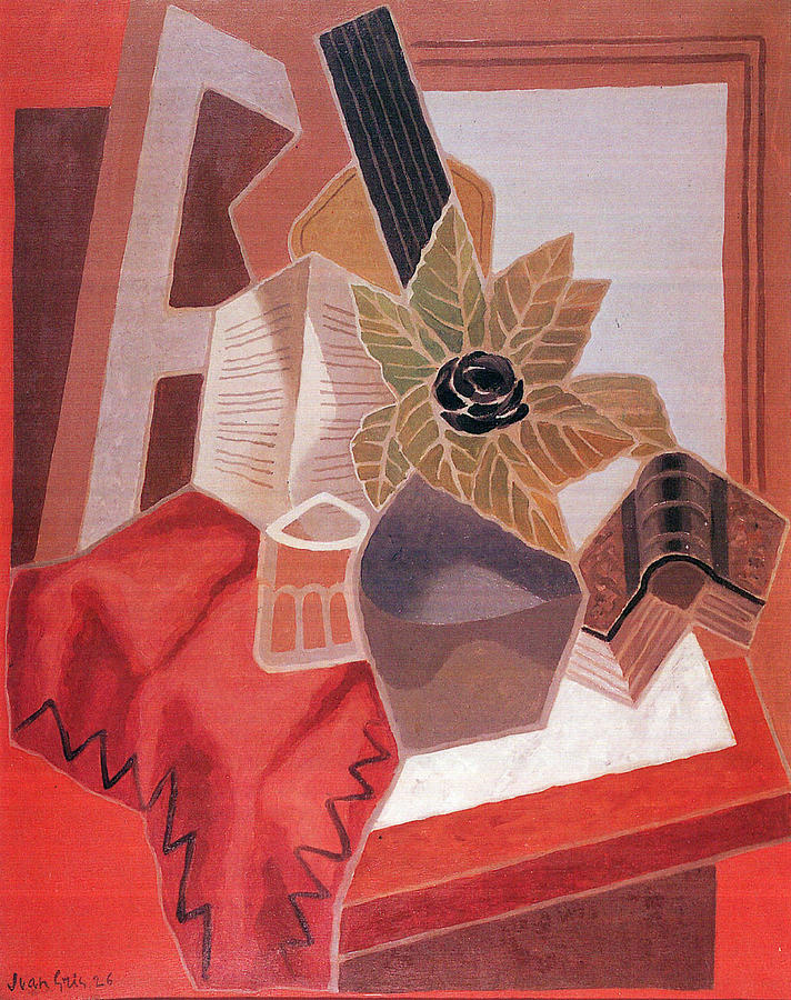 Flowers on the table Painting by Juan Gris