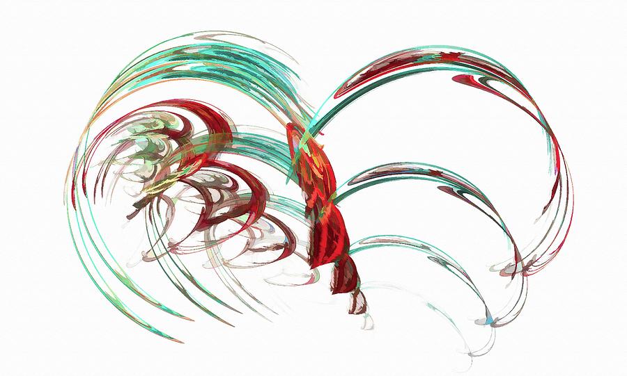 Flowing Beauty Red Digital Art by Don Northup