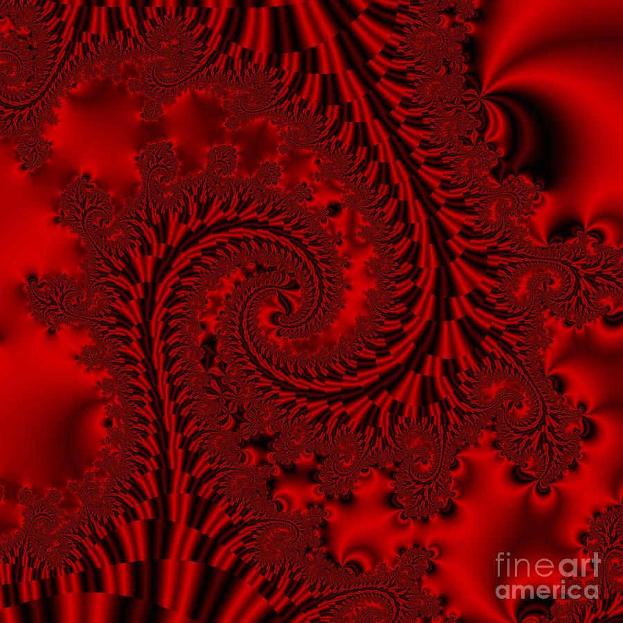 Flowing In Red  Digital Art by Rachel Hannah