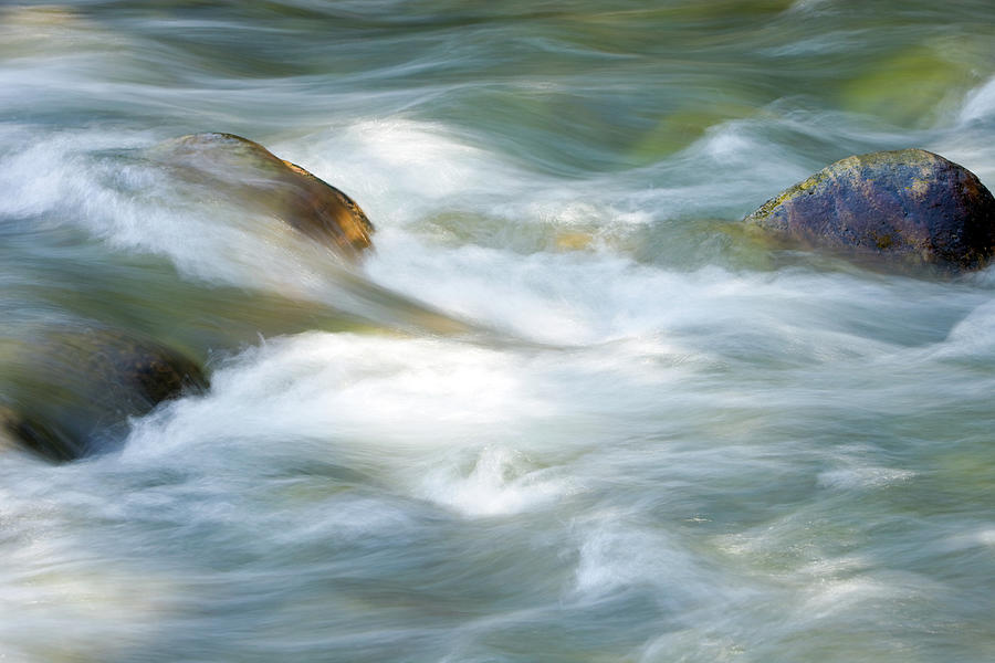 Flowing River Water Over Rocks Photograph by Banksphotos