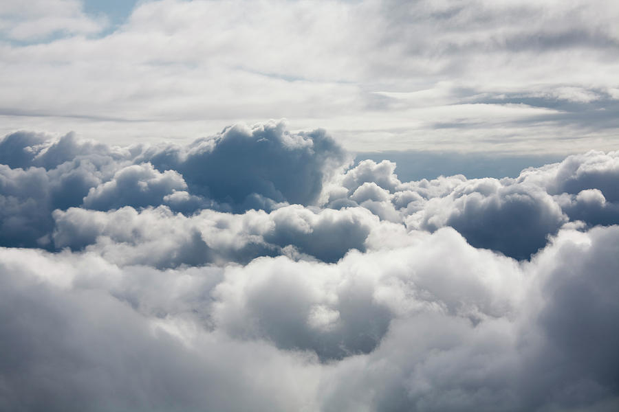 Fluffy White Clouds From Above Photograph by Carterdayne