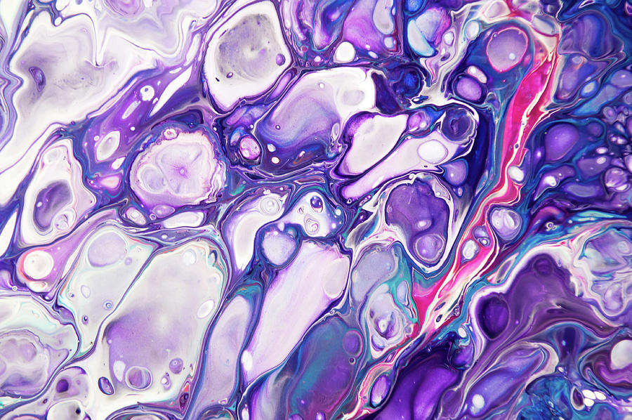 Fluid Acrylic Purple Fantasy 1 Photograph by Jenny Rainbow