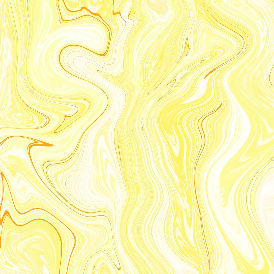 Fluid Painting Wave Pattern Yellow and Orange Painting by Patricia Piotrak