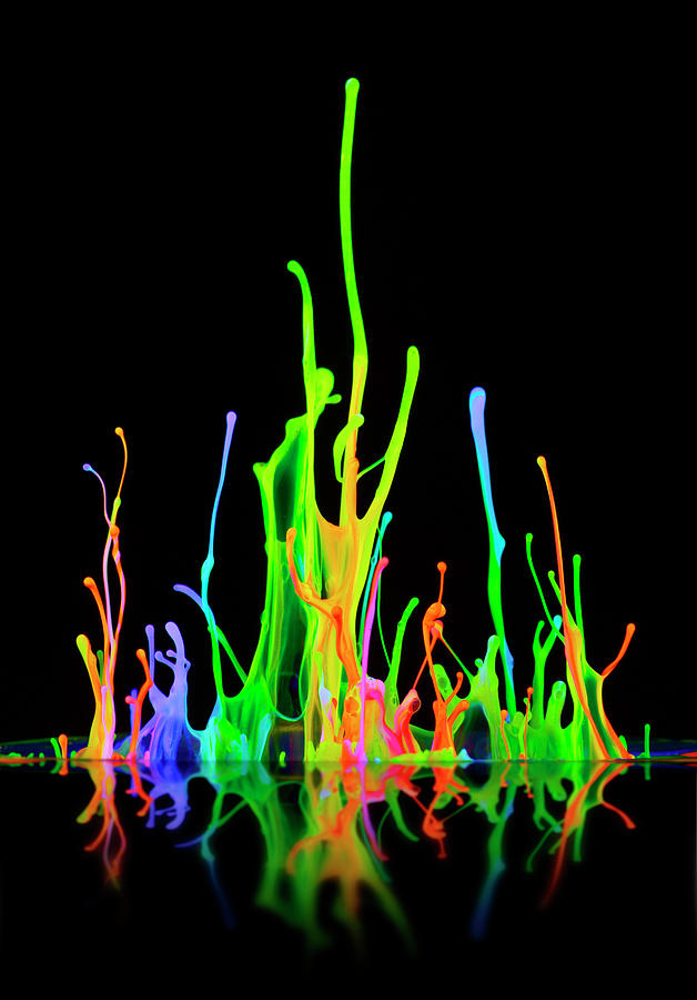 Fluorescent Paint In Motion by Don Farrall