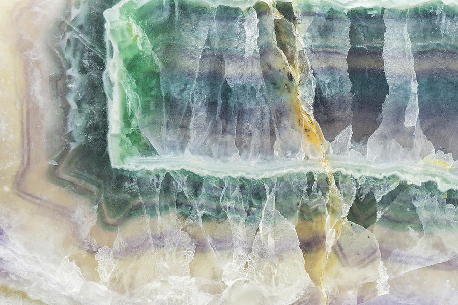 Fluorite, Closeup Photograph by Mark Windom