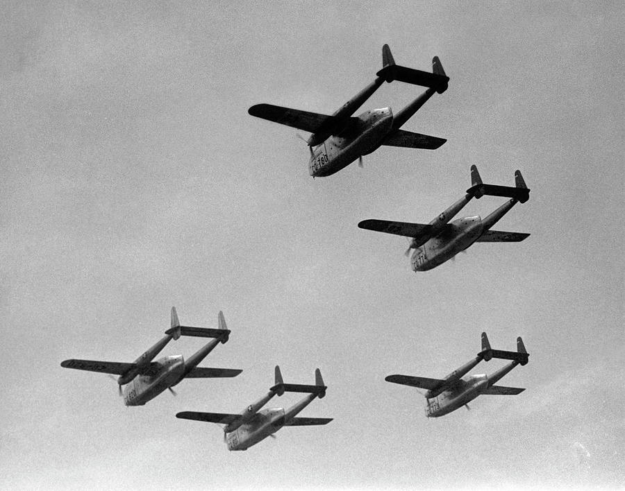 Flying Boxcars In Formation Photograph by George Marks
