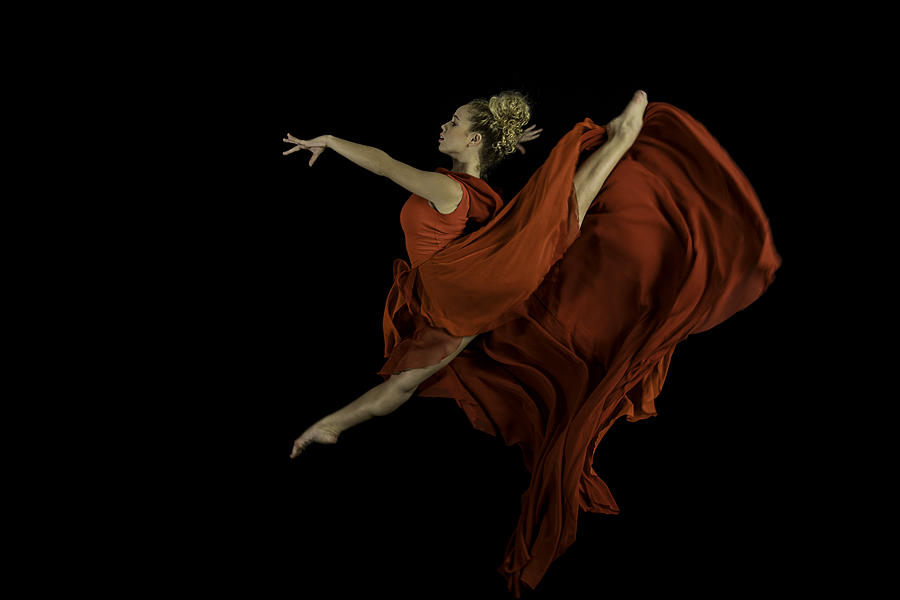 Ballet Photograph - Flying Dancer by Amnon Eichelberg