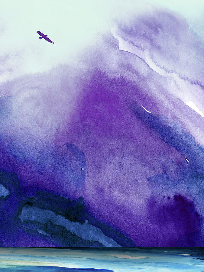 Eagle Painting - Flying Eagle by Naxart Studio