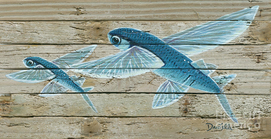 Flying Fish Painting by Danielle Perry