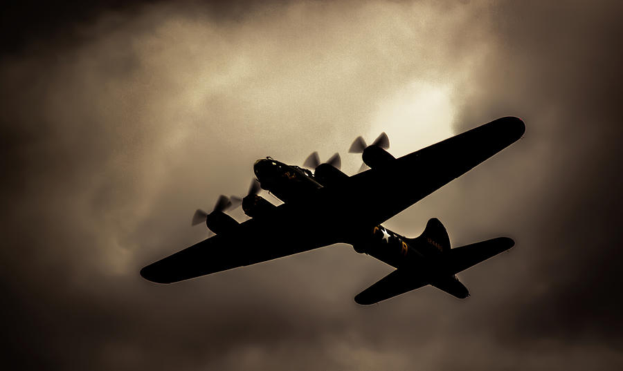 Memphis Photograph - Flying Fortress Sally B Shadow by Scott Lyons