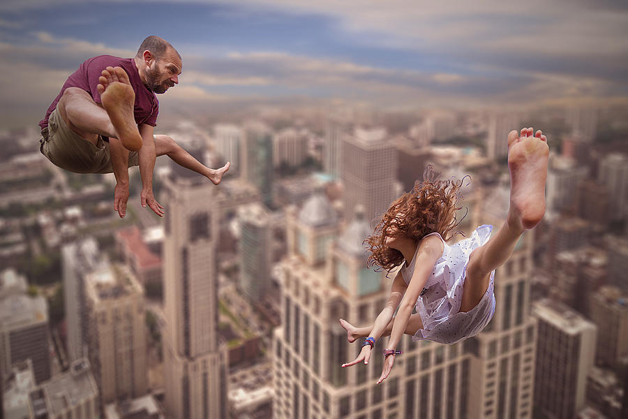 Fantasy Photograph - Flying Over Chicago by Gabrielle Halperin