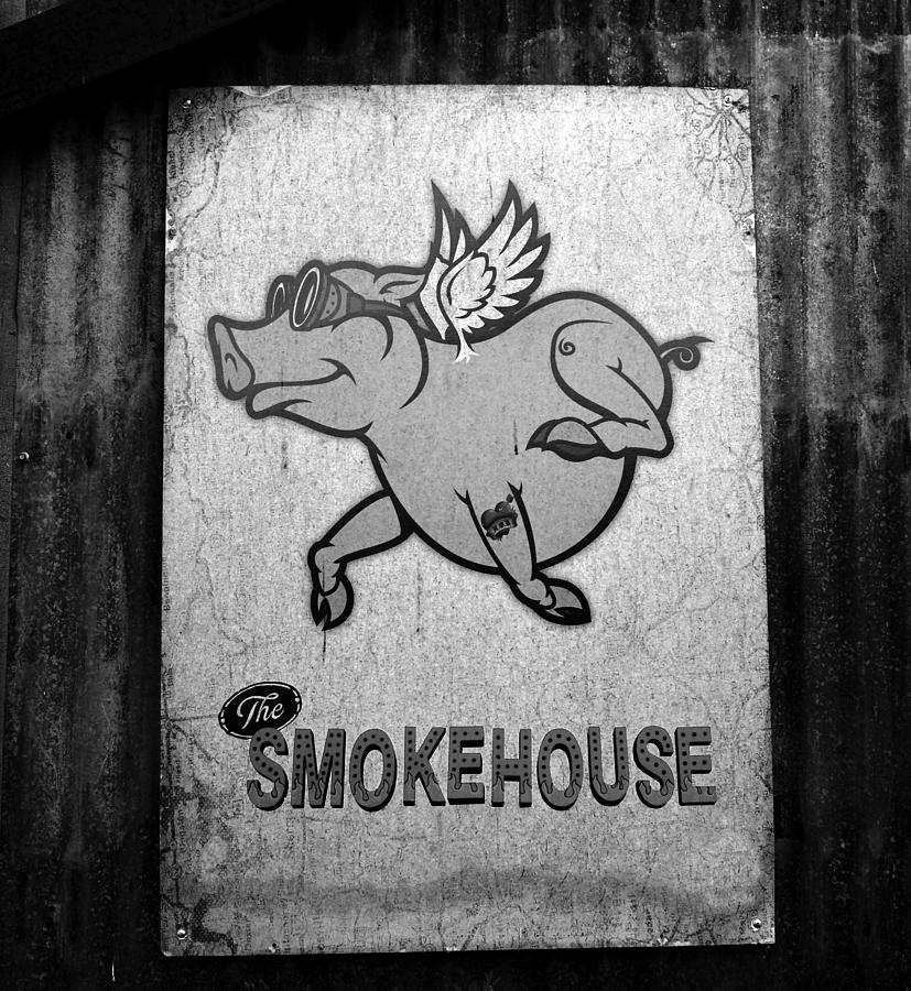 Flying pig at the Smokehouse Photograph by David Lee Thompson