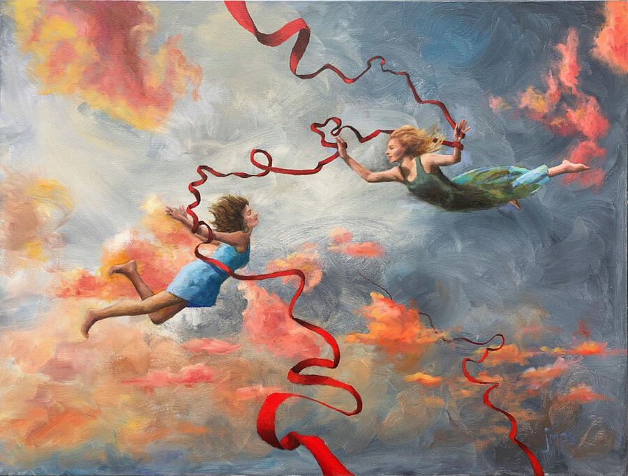 Flying Painting - Flying Prayer Meeting by Jean Smith Flying Painting - Flying Prayer Meeting by Jean Smith