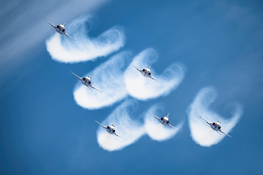 Jet Photograph - Flying Team by Piotr Wrobel