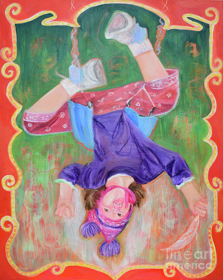 Flying Trapeze Painting by Anne Cameron Cutri