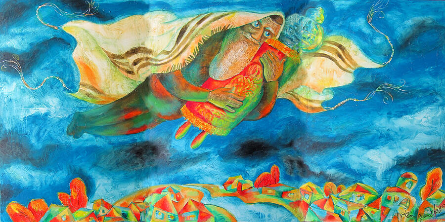 Flying With Torah Painting