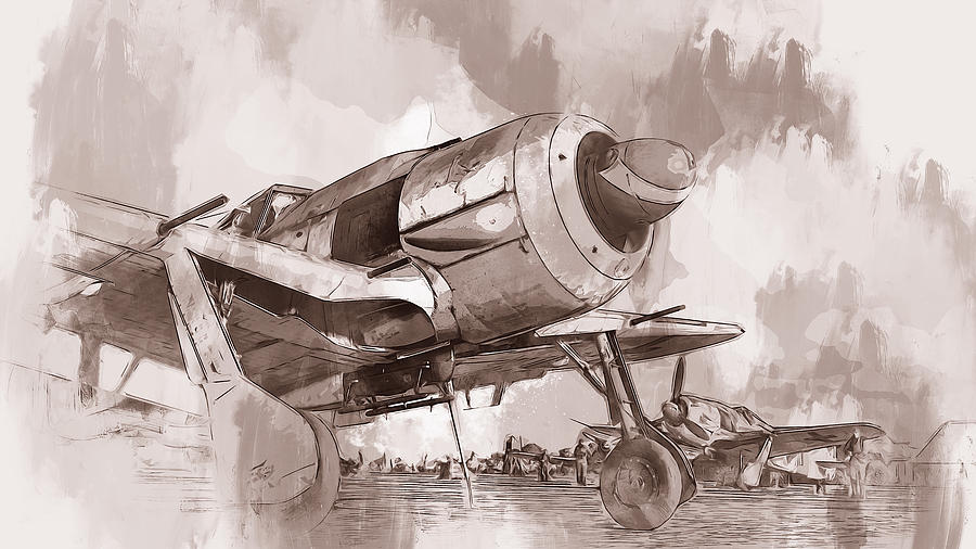 Focke-Wulf Fw 190 - 01 Painting by AM FineArtPrints