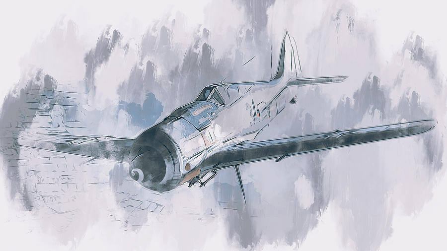 Focke-Wulf Fw 190 - 02 Painting by AM FineArtPrints