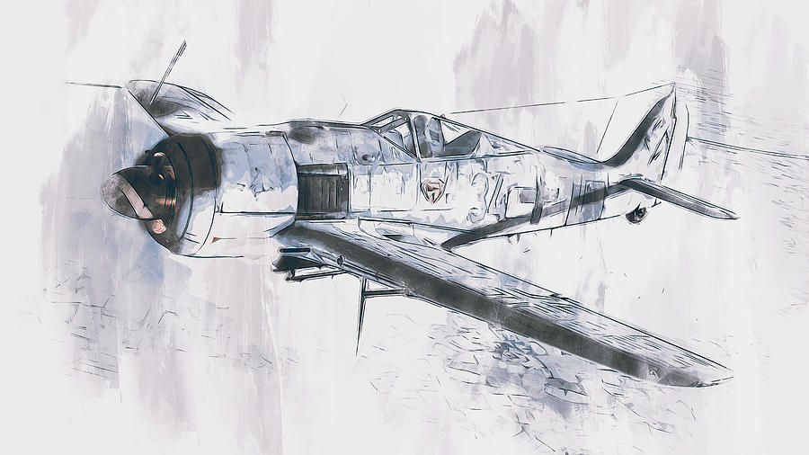 Focke-Wulf Fw 190 - 04 Painting by AM FineArtPrints