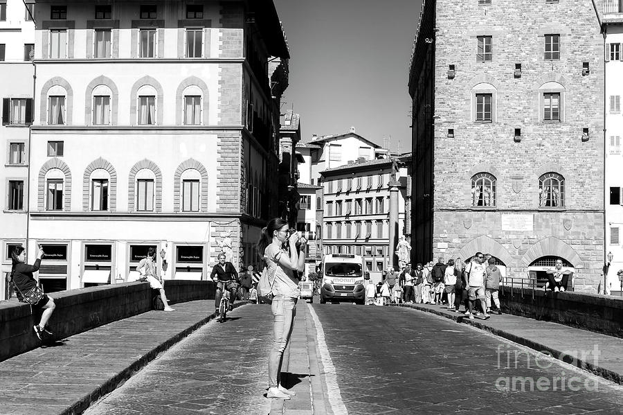 Focus on the Ponte Santa Trinita Firenze Photograph by John Rizzuto