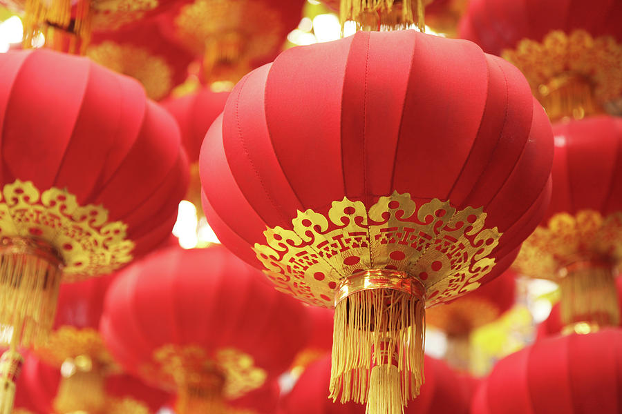 Focused Shot Of Group Of Red Chinese Photograph by Uschools - Fine Art ...