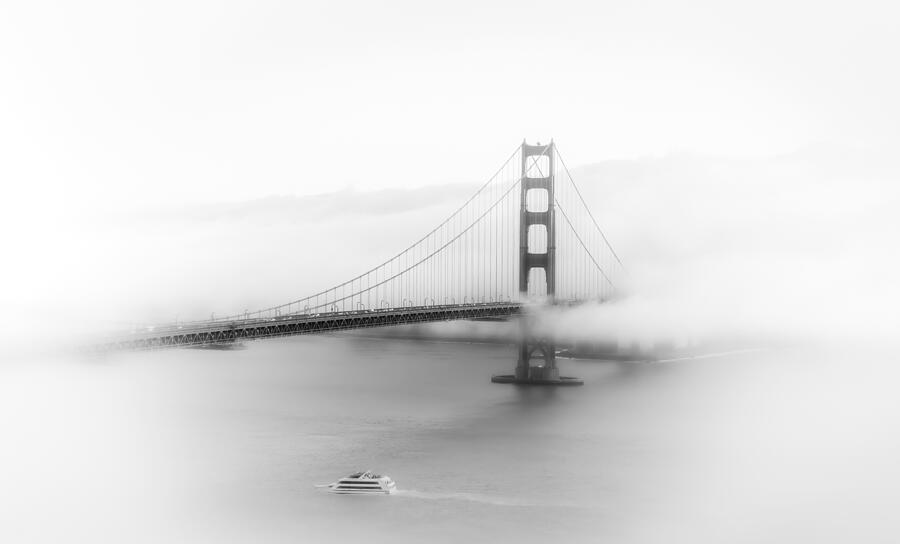 Bridge Photograph - Fog Across The Golden Gate Bridge by Songhu Yan