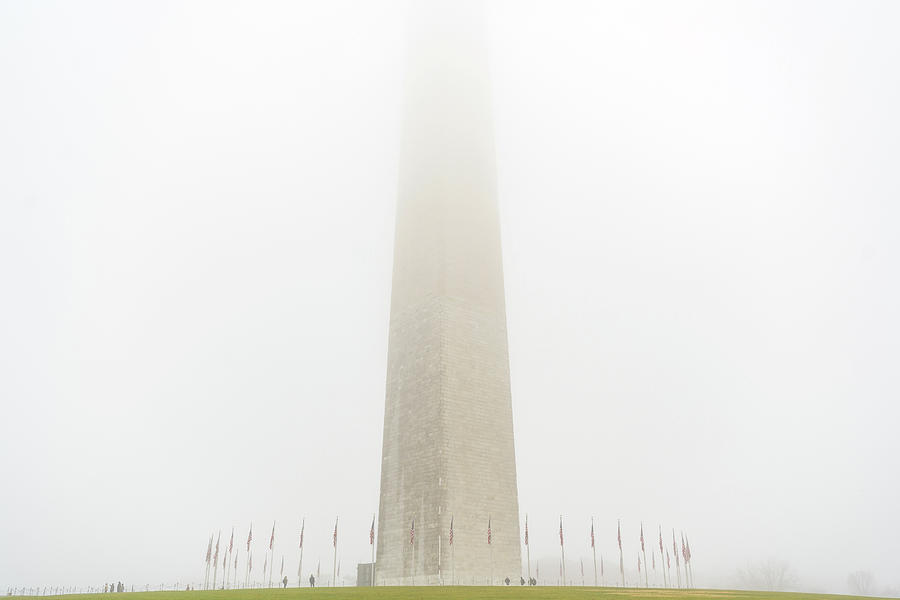 Fog At Washington Monument Photograph by The Washington Post