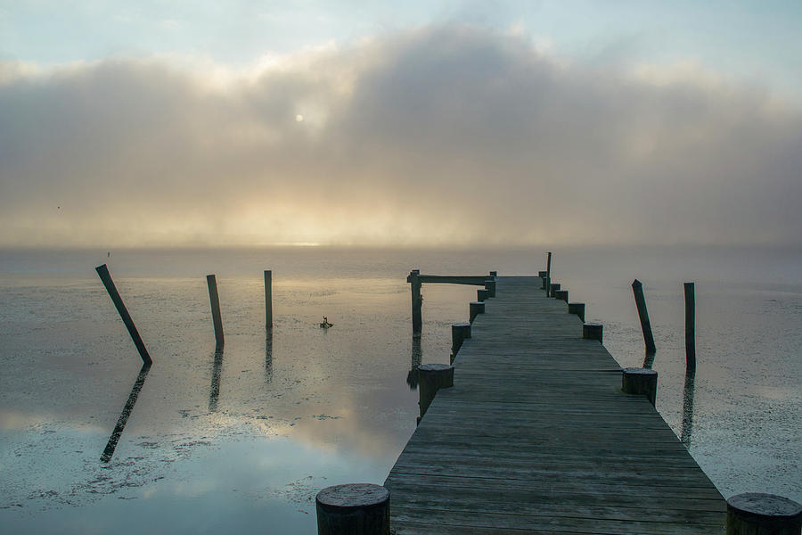 Fog Bank Over The Susquehanna River Photograph By Philip Levee - Fine 