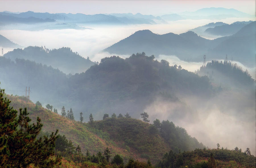 Fog Covering Valley Photograph by By Ray Ghin
