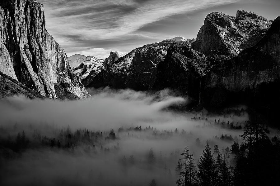 Fog in Yosemite Photograph by Jon Glaser