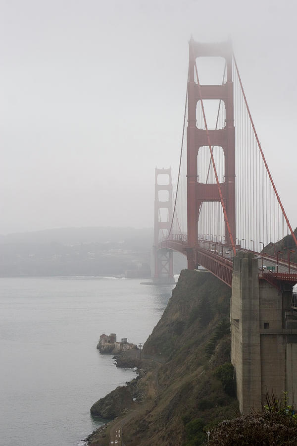 Fog On Bridge Photograph by Lisay
