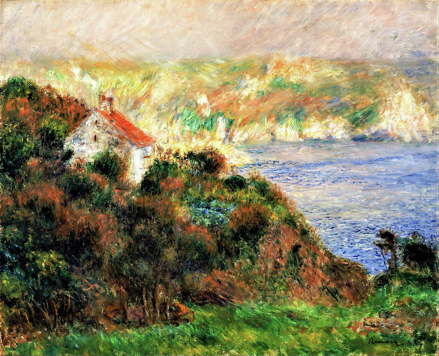 Paris Painting - Fog on Guernsey - Digital Remastered Edition by Pierre-Auguste Renoir