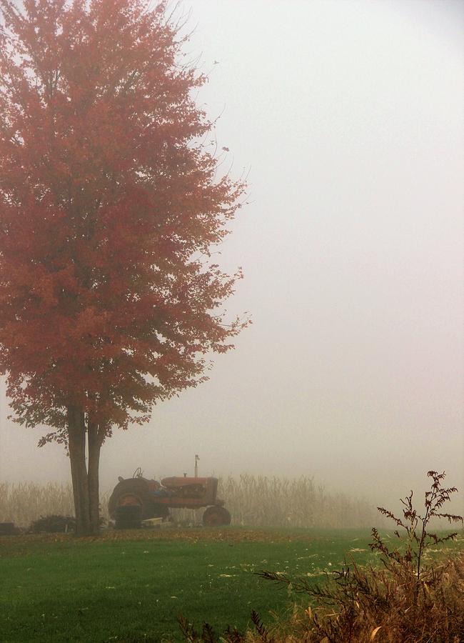 Fall Photograph - Fog on the Farm by Larry Kniskern