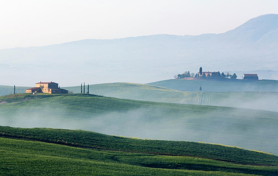 Fog Over Hills Of Val Dorcia Photograph by Andrew Peacock