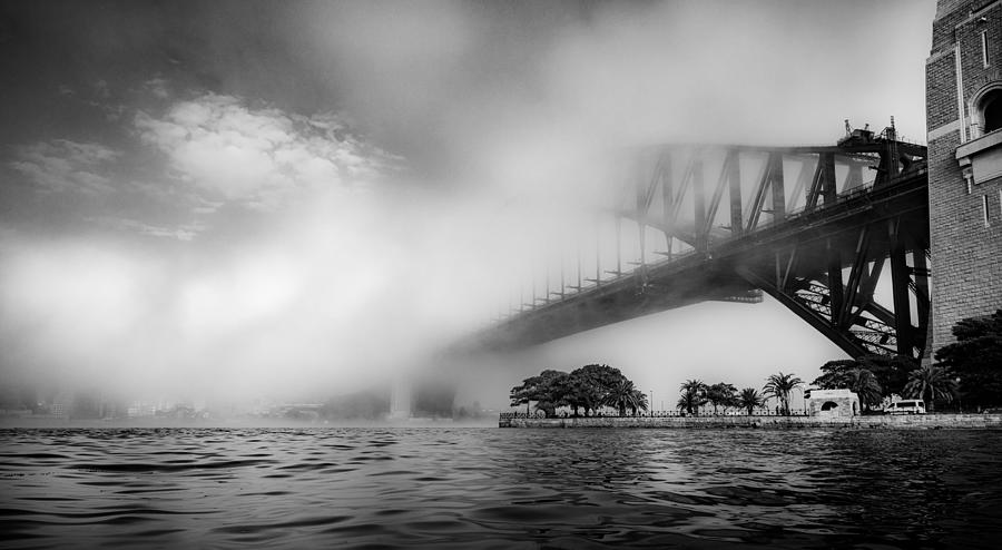 Bridge Photograph - Fog Over Sydney Harbour Bridge by Graham Jepson