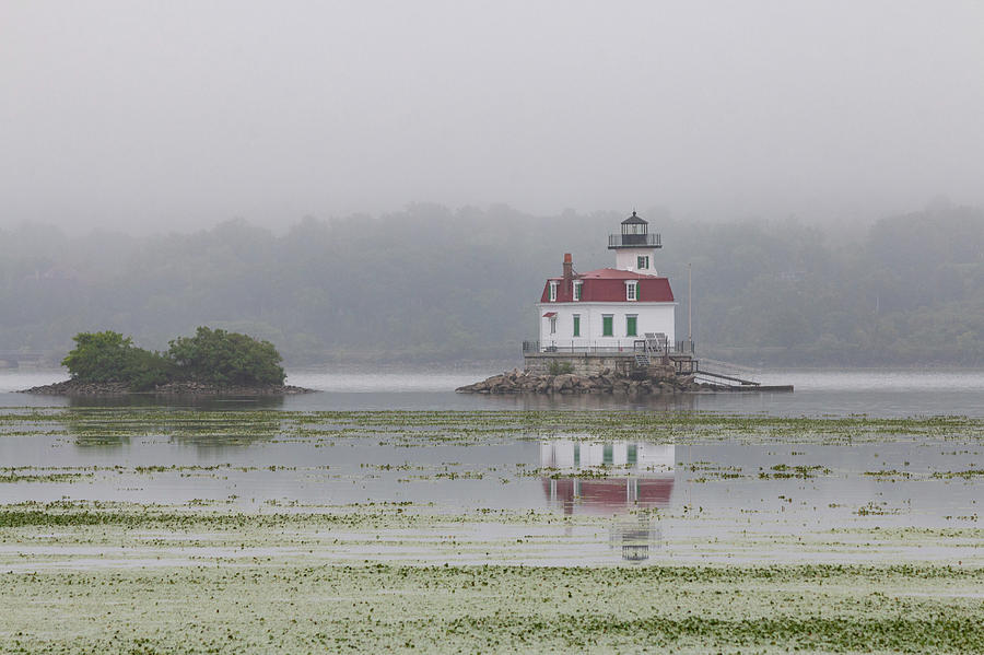 Esopus Lighthouse Photograph - Foggy August Morning At Esopus Light by Jeff Severson Esopus Lighthouse Photograph - Foggy August Morning At Esopus Light by Jeff Severson