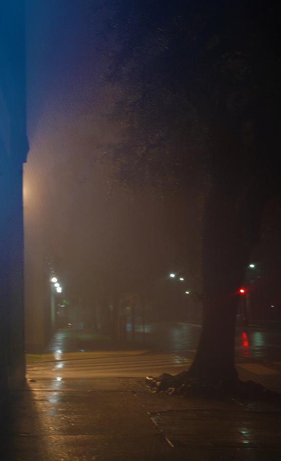 Foggy Cold Rainy Night In New Orleans Photograph By Michael Hoard 