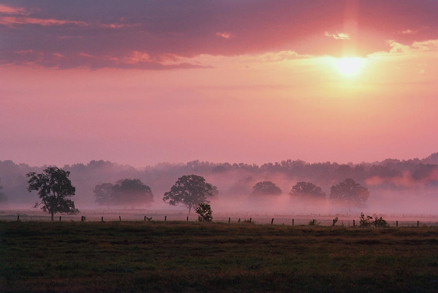 Foggy Countryside Landscape At Sunrise Photograph by Dreampictures Foggy Countryside Landscape At Sunrise Photograph by Dreampictures