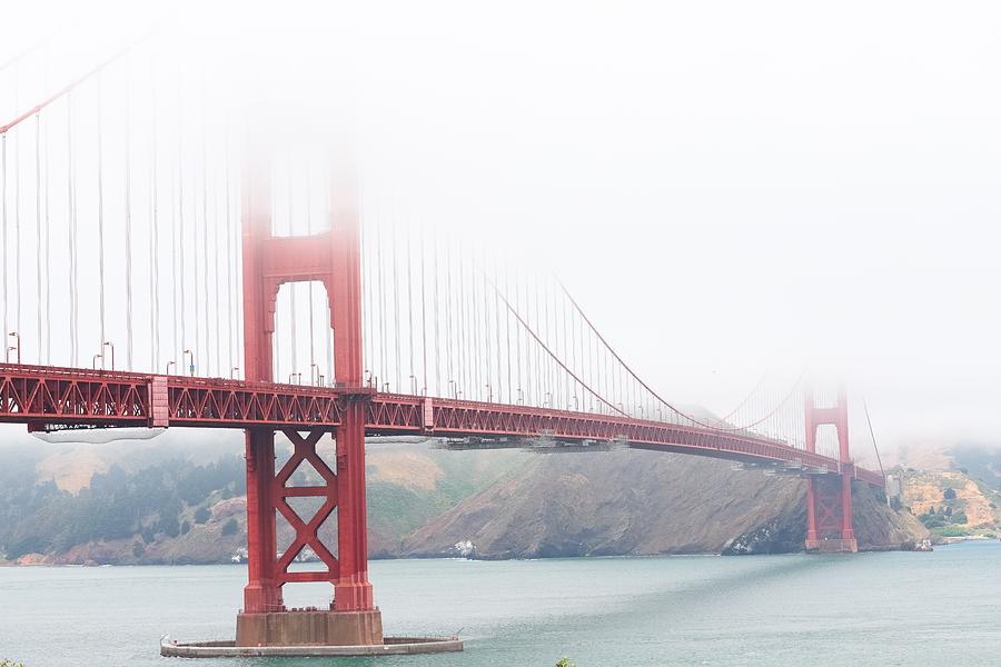 Foggy day at the Golden Gate Bridge Photograph by Amber Photography