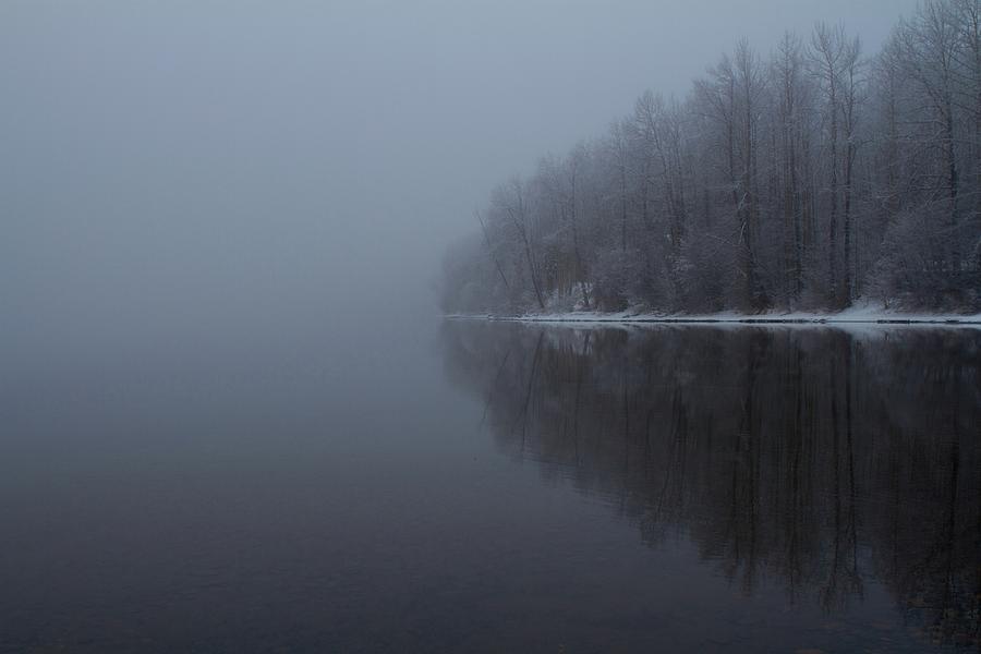 Foggy Lake - Reflection Photograph by Chris Leboe Chrisleboe.com