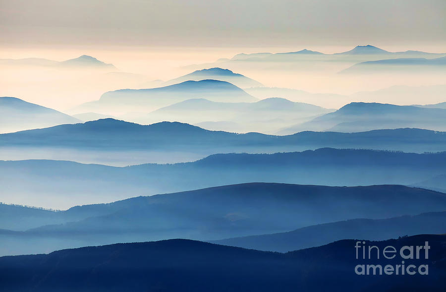 Sunshine Photograph - Foggy Landscape In The Romanian by Mikadun Sunshine Photograph - Foggy Landscape In The Romanian by Mikadun