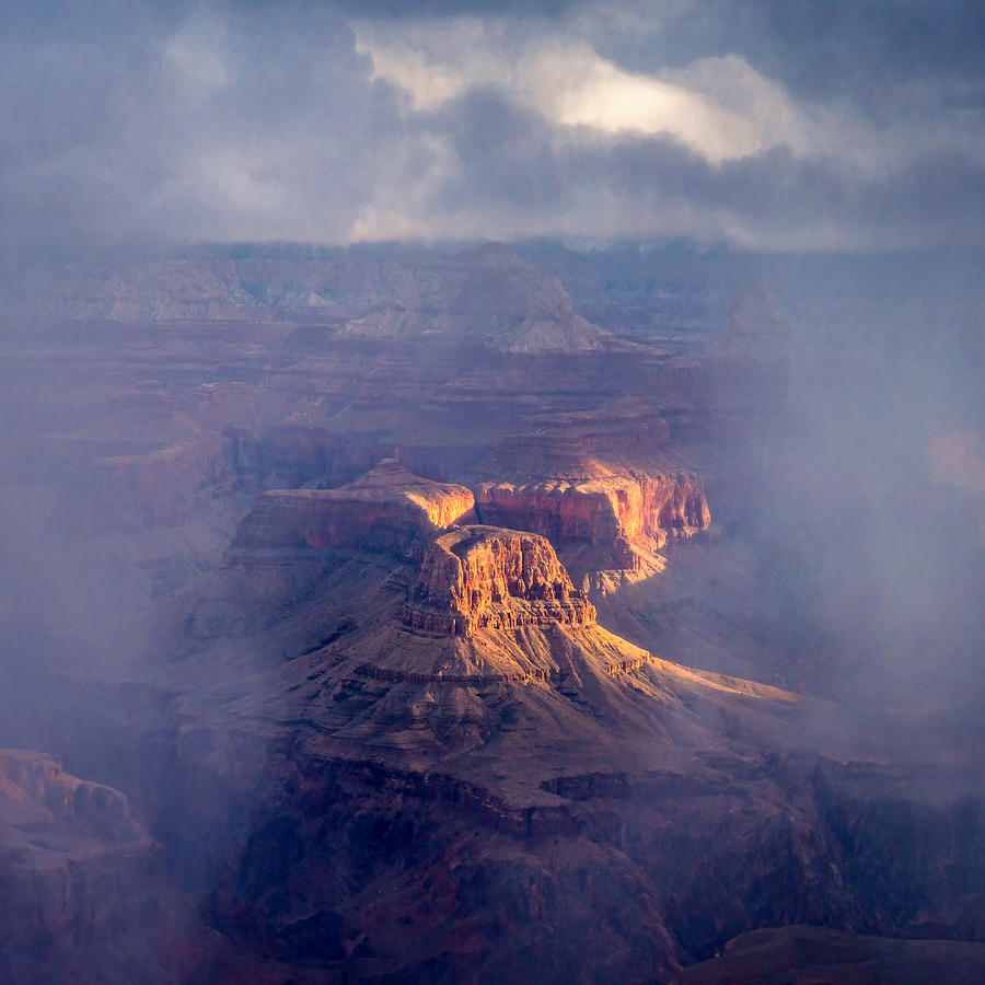 Grand Canyon National Park Photograph - Foggy Morning In Grand Canyon by Ning Lin