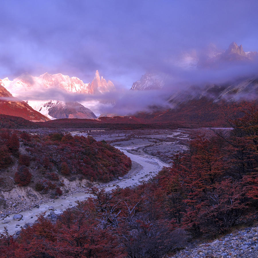 Foggy  Morning In Patagonia Photograph by Lijuan Yuan