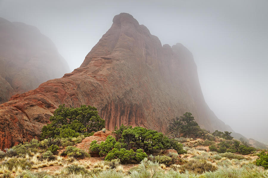 Mountain Photograph - Foggy Morning In The Arches National by DPK-Photo