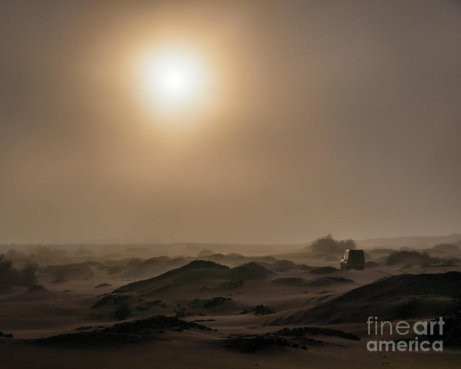 Foggy morning in the Namib Desert Photograph by Lyl Dil Creations
