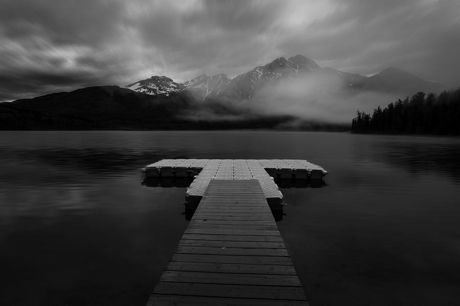 Banff National Park Photograph - Foggy Morning Jasper by Yongnan Li ?????