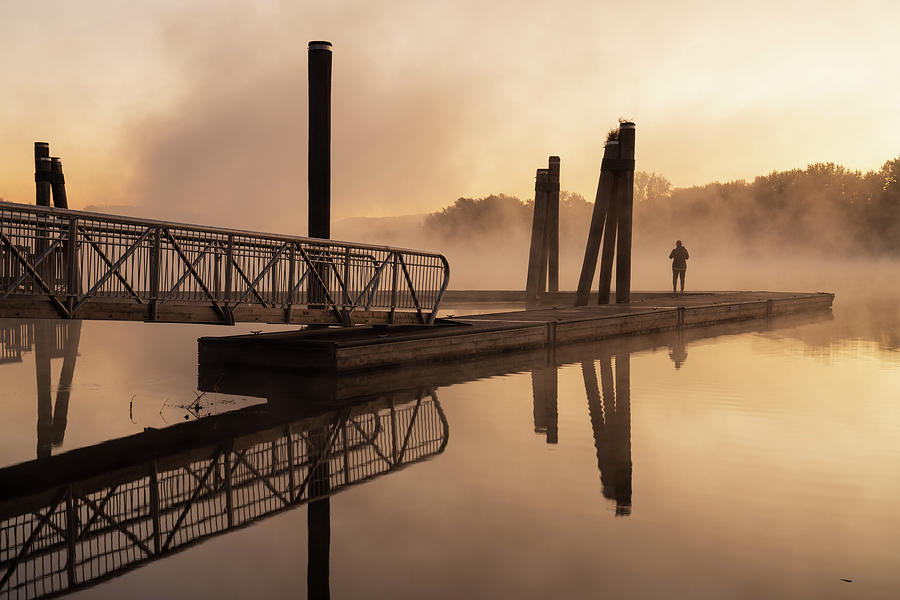 Foggy Morning on a River Photograph by Kyle Lee