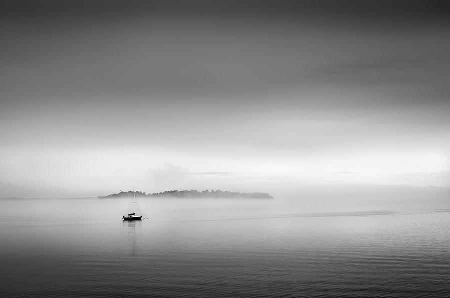 Foggy Morning on Casco Bay Photograph by Todd Henson