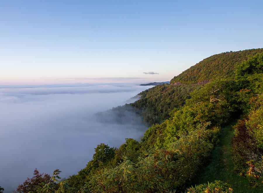 Foggy Morning on the Blue Ridge Parkway Photograph by L Bosco